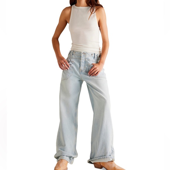 Women's Cotton Palmer Cuffed Boyfriend Jeans size 32 - Picture 1 of 5